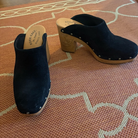 Kork Ease Platform Clog Mule - Black Suede - Picture 1 of 4